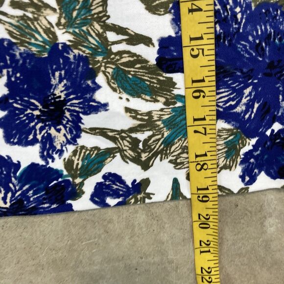 Brooks Brothers Skirt Womens 12 Blue Floral A Line Office Red Fleece - Picture 5 of 12